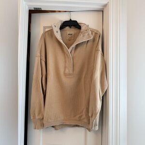 Aerie Getaway Quarter Snap Sweatshirt